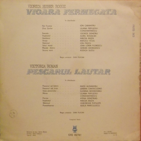 Viorica Rogoz - Vioara Fermecata / Pescarul Lautar, (Disc Vinil) [1]