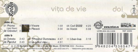 Vița De Vie - Doi , (Casetă Audio) [1]