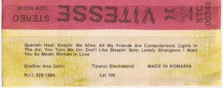 Vitesse - Keepin' Me Alive, (Casetă Audio) [1]