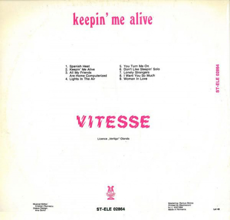 Vitesse - Keepin' Me Alive, (Disc Vinil) [1]