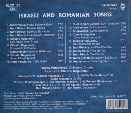 Voces Primavera - Israeli And Romanian Songs, (CD) [1]