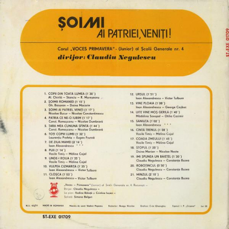 Voces Primavera - Șoimi Ai Patriei, Veniți!, (Disc Vinil) [1]