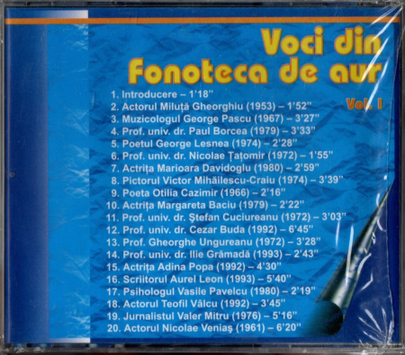 Voci din Fonoteca de Aur - 60 de ani de radiofonie in Moldova Vol. 1 (1941-2001) (CD) [1]