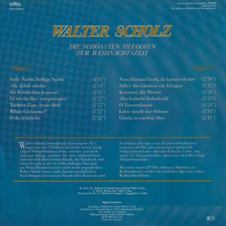 Walter Scholz - Die Schönsten Melodien Zur Weihnachtszeit [1]