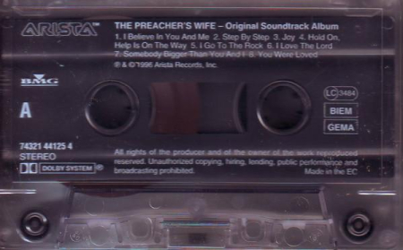 Whitney Houston - The Preacher's Wife (Original Soundtrack Album) (Caseta Audio) [1]