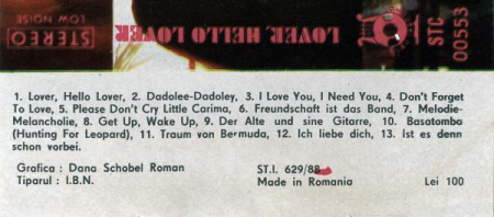 Wilton Kullmann - Lover, Hello Lover , (Casetă Audio) [1]