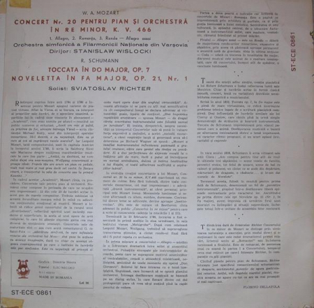 Wolfgang Amadeus Mozart - Concert Nr. 20 Pentru Pian Și Orchestră În Re Minor, (Disc Vinil) [1]