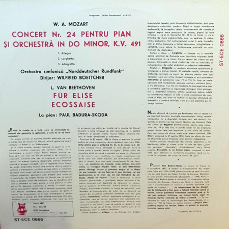 Wolfgang Amadeus Mozart - Concert Nr.24 pentru Pian și Orchestră în Do Minor, (Disc Vinil) [1]