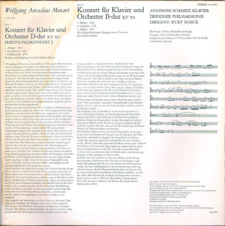 Wolfgang Amadeus Mozart - Klavierkonzert D-dur KV 537 (Krönungs-Konzert) / Klavierkonzert B-dur KV 595 [1]