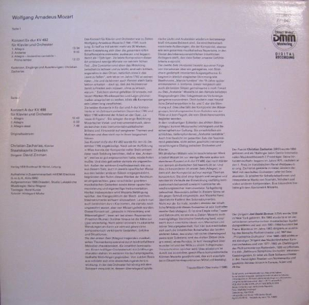 Wolfgang Amadeus Mozart - Klavierkonzert Es-dur KV 482 & A-dur KV 488 (Disc Vinil) [1]