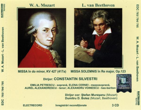 Muzica Clasica - Wolfgang Amadeus Mozart - Missa În Do Minor, KV 427 (417a) / Missa Solemnis În Re Major, Op. 123, (CD)