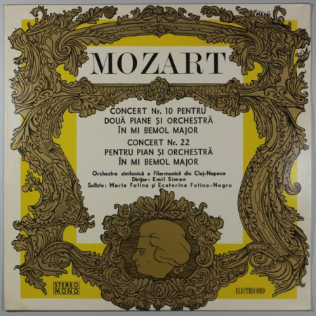 Muzică Clasică - Wolfgang Amadeus Mozart - Piano Concerto No.10, Kv 365; Piano Concerto No. 22, Kv 482  (Disc Vinil)