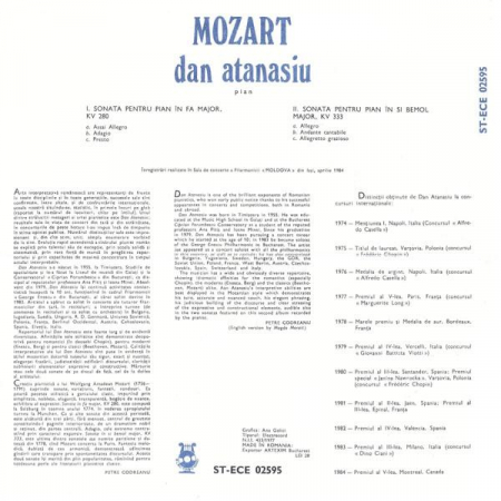 Wolfgang Amadeus Mozart - Piano Recital, (Disc Vinil) [1]