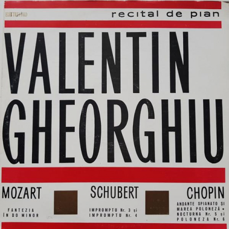 Muzică Clasică - Wolfgang Amadeus Mozart - Recital De Pian : Fantezia În Do Minor / Impromptu Nr. 3 Și Impromptu Nr. 4 / Andante Spianato Și Marea Poloneză • Nocturna Nr. 5 Și Poloneza Nr. 6, (Disc Vinil)