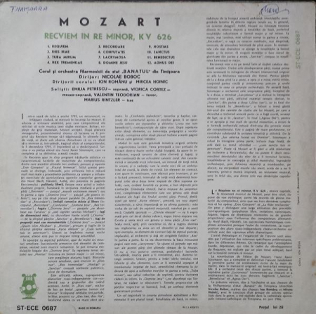 Wolfgang Amadeus Mozart - Recviem, (Disc Vinil) [1]