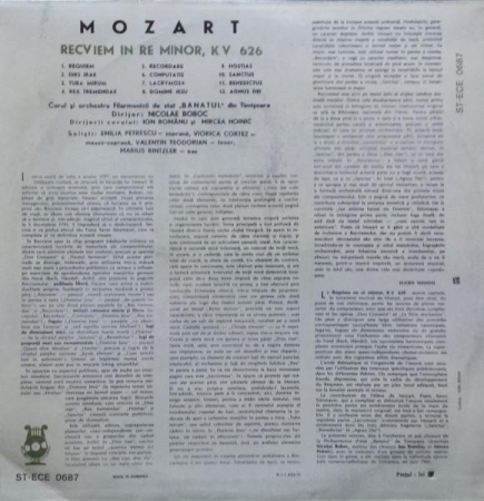 Wolfgang Amadeus Mozart - Recviem În Re Minor K.V. 628, (Disc Vinil) [1]