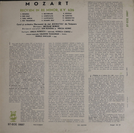 Wolfgang Amadeus Mozart - Recviem În Re Minor, KV 626, (Disc Vinil) [1]