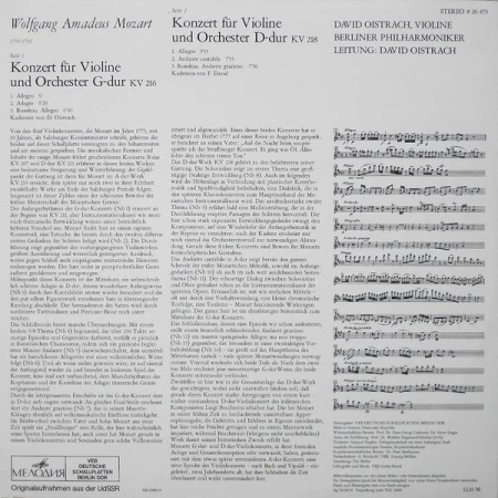 Wolfgang Amadeus Mozart - Violinkonzert G-dur KV 216 / Violinkonzert D-dur KV 218 [1]