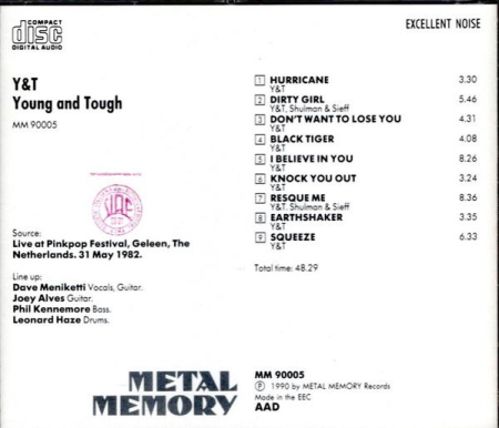 Y & T - Young And Tough (CD) [1]