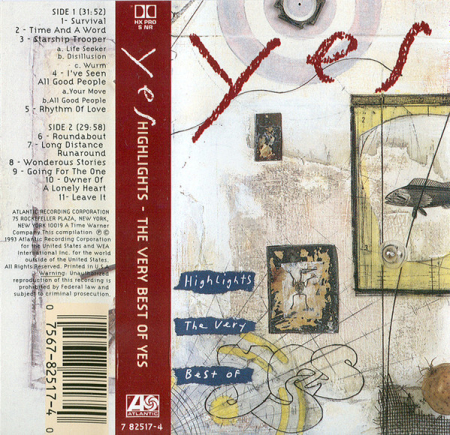Pop - Yes – Highlights - The Very Best Of Yes (Caseta Audio)