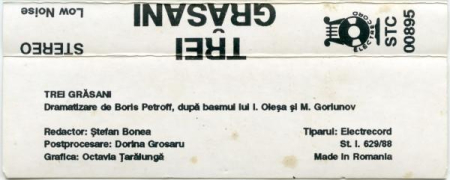 Юрий Олеша - Trei Grăsani (Caseta Audio) [1]