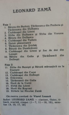 Zamă Leonard - Leonard Zamă , (Casetă Audio) [1]