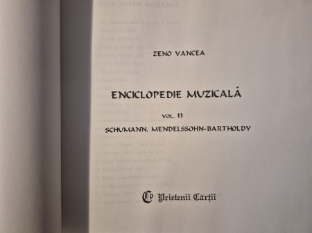 Discuri vinil - Zeno Vancea - Enciclopedia Muzicala vol 13 Schumann,Mendelssohn-Bartholdy (VINIL)