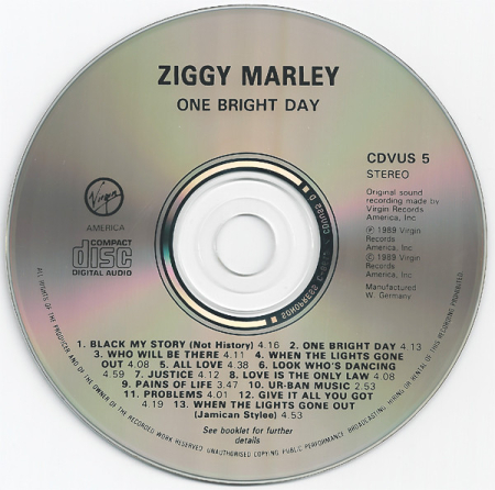 Ziggy Marley And The Melody Makers - One Bright Day (CD) [1]