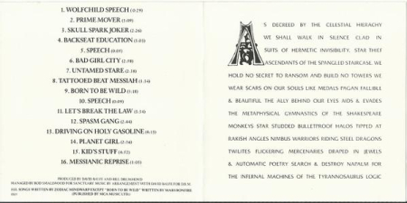 Zodiac Mindwarp And The Love Reaction - Tattooed Beat Messiah (CD) [1]