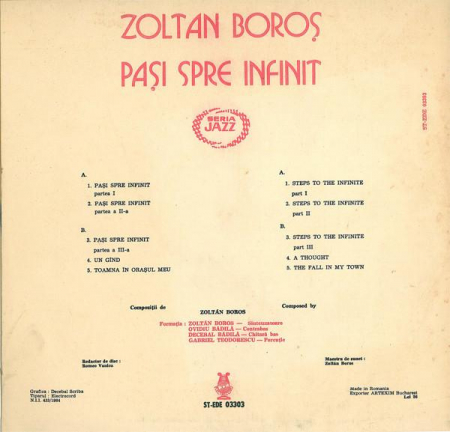 Zoltán Boros - Pași Spre Infinit, (Disc Vinil) [1]