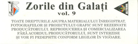Zorile din Galați – Vol. 9 Vino Să-ți Șterg Lacrima (CASETA) [1]