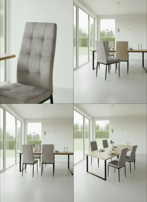 Scaun catifea gri [2]