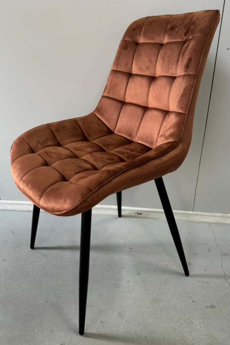 Scaun catifea HC-R08 maro [2]