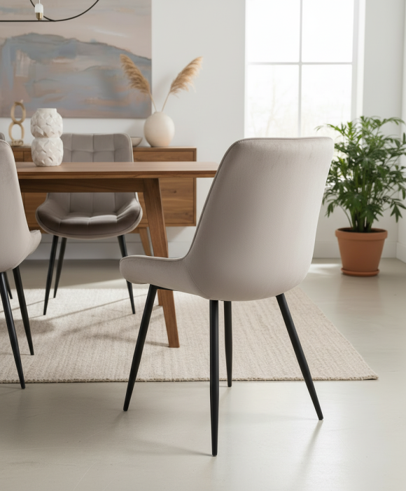 Scaun catifea HC-R08 gri [2]