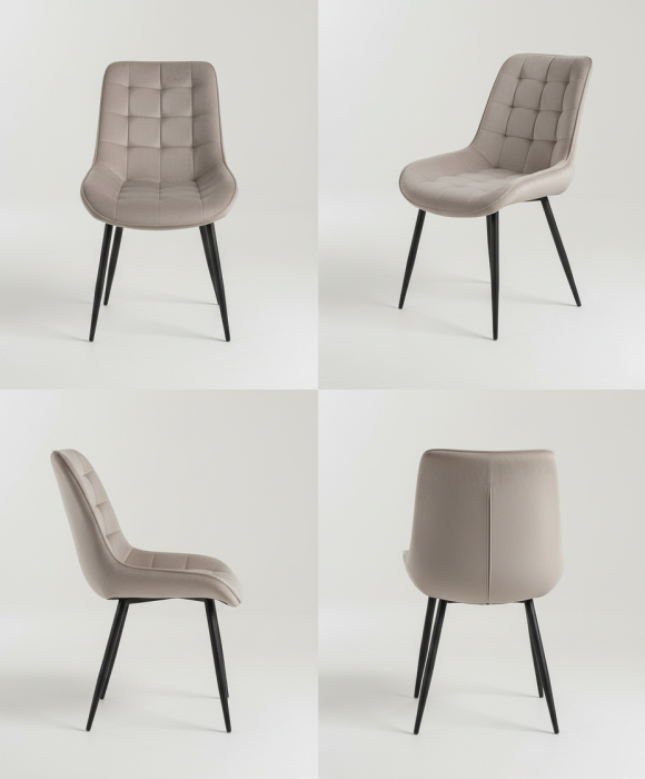 Scaun catifea HC-R08 gri [3]