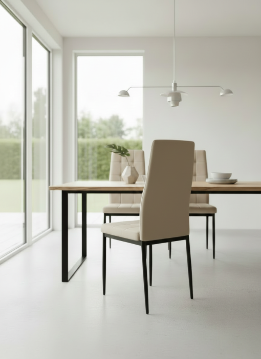 Scaun catifea U22 crem [4]