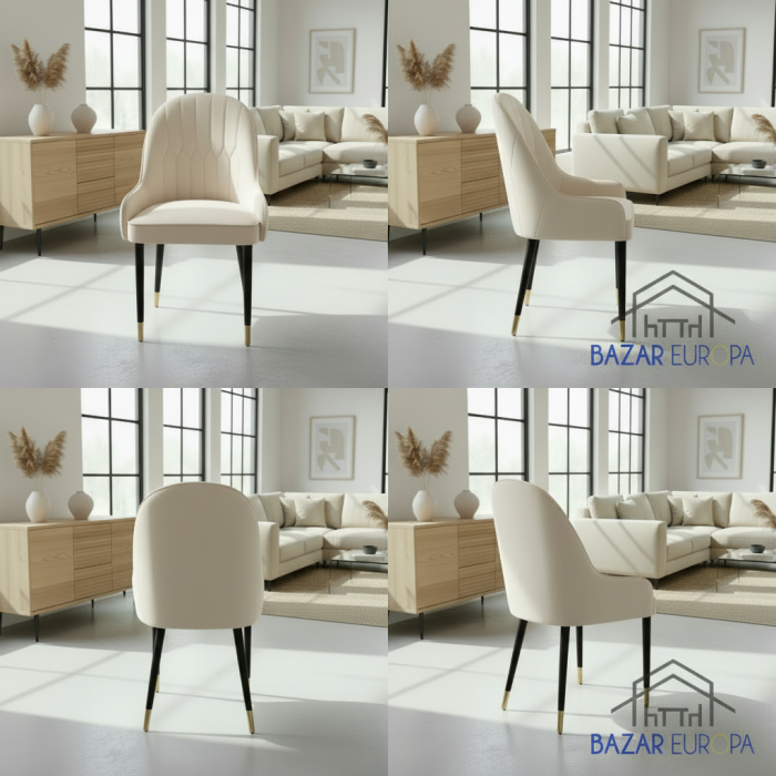 Scaun catifea u52 crem [4]