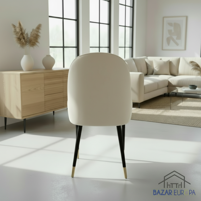 Scaun catifea u52 crem [6]