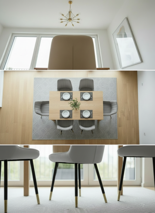 Scaun R08 gri-auriu [5]