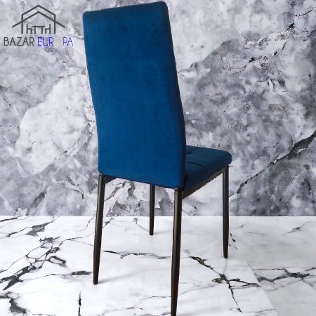 Scaun catifea albastru [1]
