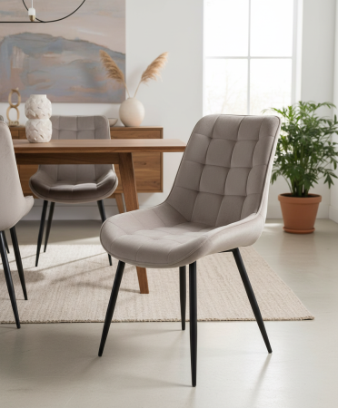 Scaune - Scaun catifea HC-R08 gri