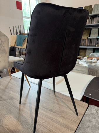 Scaun catifea HC-R08 negru [2]