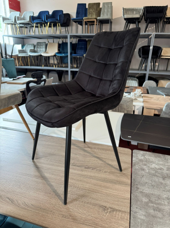 Scaun catifea HC-R08 negru [1]