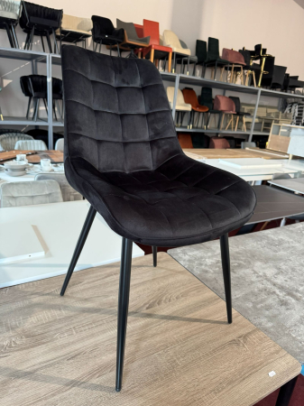 Scaune - Scaun catifea HC-R08 negru