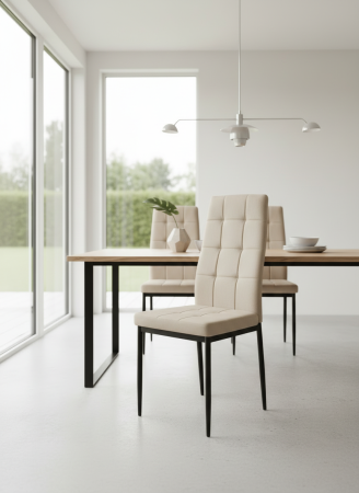 Scaune - Scaun catifea U22 crem