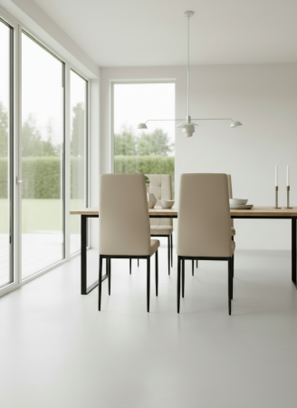 Scaun catifea U22 crem [2]