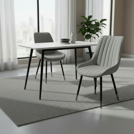 Scaun R08 gri-auriu [5]