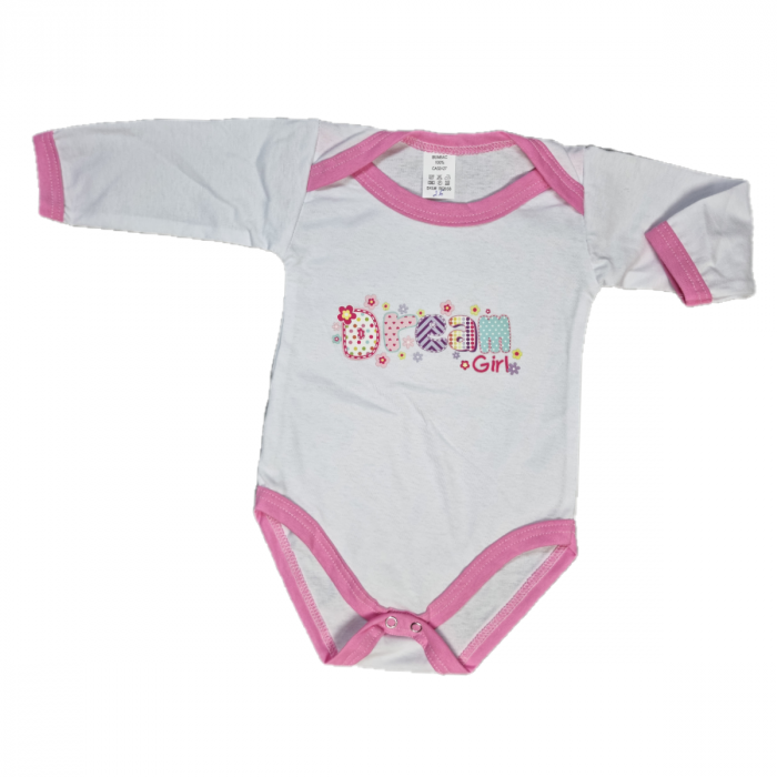 Body confortabil din bumbac pentru bebelusi fetite, cu mesajul , zDream Girl, 6-9 luni