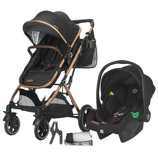 Carucior Ultracompact 3 in 1 Coccolle Ravello Negru