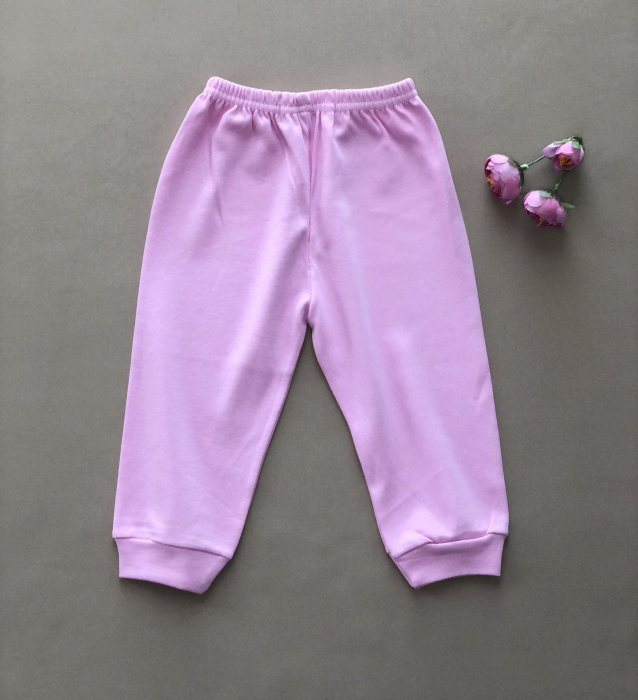 Pantaloni Bebe din Bumbac 100%, Roz, 3-6 luni